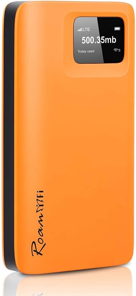 RoamWiFi 4G LTE WiFi Mobile Hotspot Router, World's WiFi Portable High Speed WiFi Hotspot with US 100GB and Global 1GB Data 90Day, No SIM Card Needed, Pocket WiFi for Travel in 160+ Countries